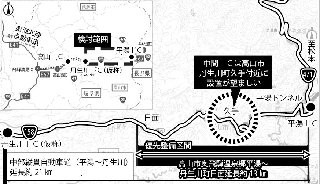中部縦貫自動車道整備区間位置図 中部縦貫自動車道整備区間位置図